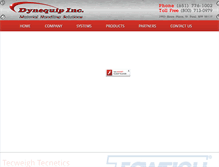 Tablet Screenshot of dynequip.com